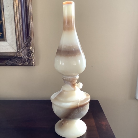 Onyx lamp vintage stone lamp - Picture 2 of 10